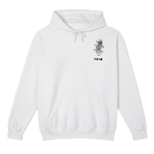 Hoodie Dragon White